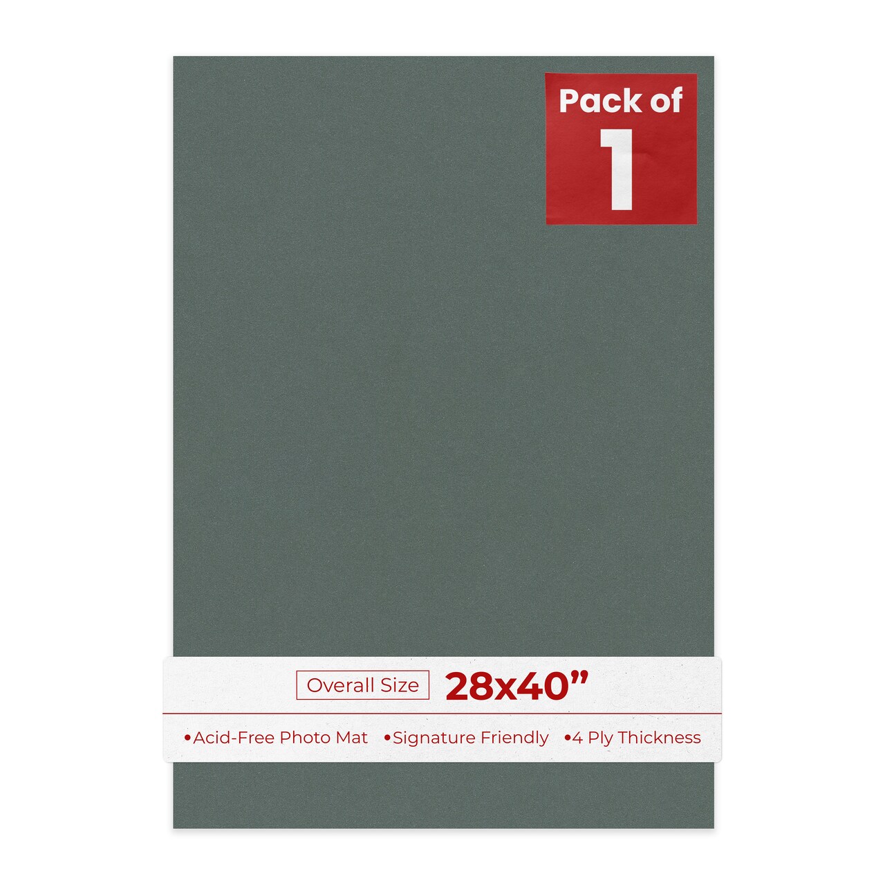 Granite Gray 28x40 Uncut Mat Board - Blank Sheets, No Opening